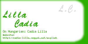 lilla cadia business card